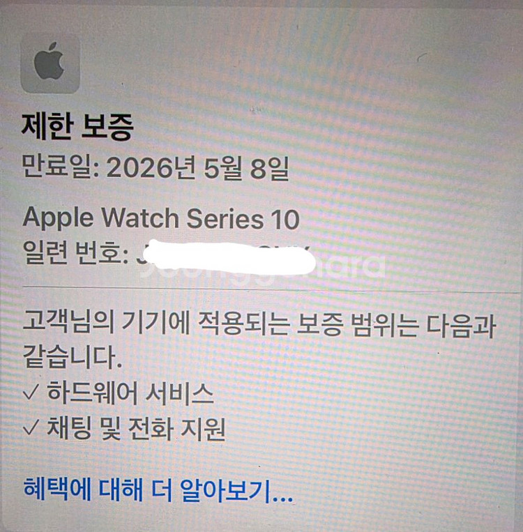 애플워치 10 GPS 46mm 실버: 거의 새거--1
