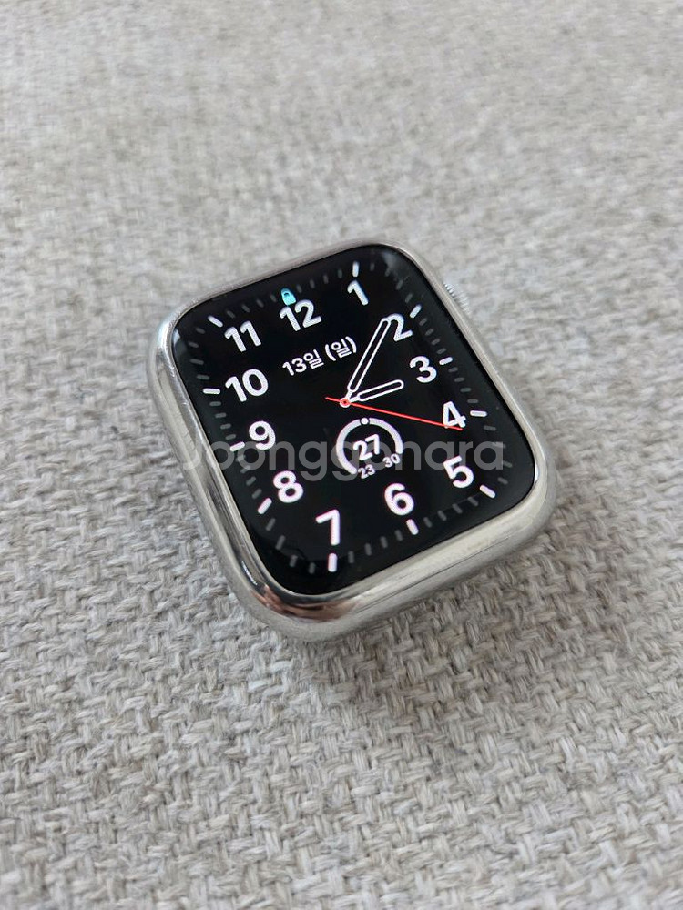 애플워치6 실버 알루미늄 케이스 40mm--0