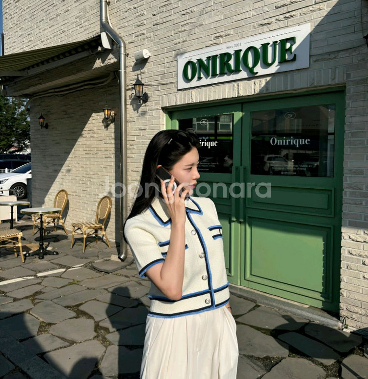 트위드 크롭 자켓 새상품 헤이에스 엉넬 서쿠키 칙스라벨--3
