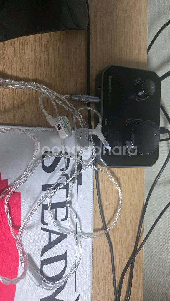 사운드블라스터 G8과 cvj어쌔신이어폰 실버 팝니다--0