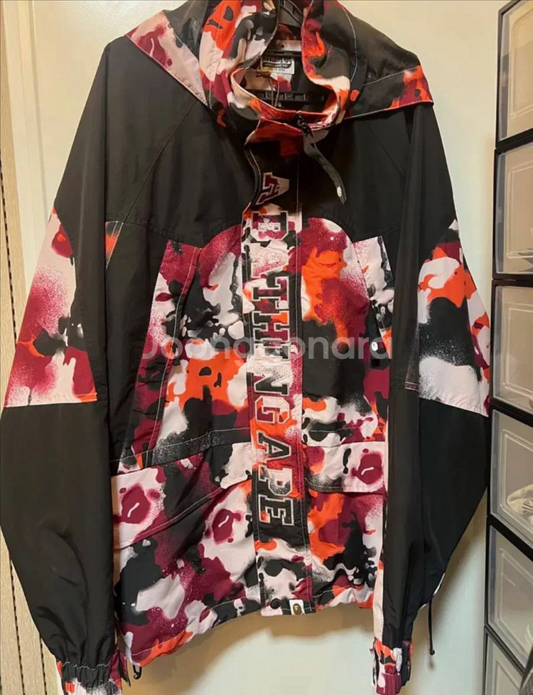 베이프 Bape 스노우보드 자켓 레드 카모 L 새제품--0