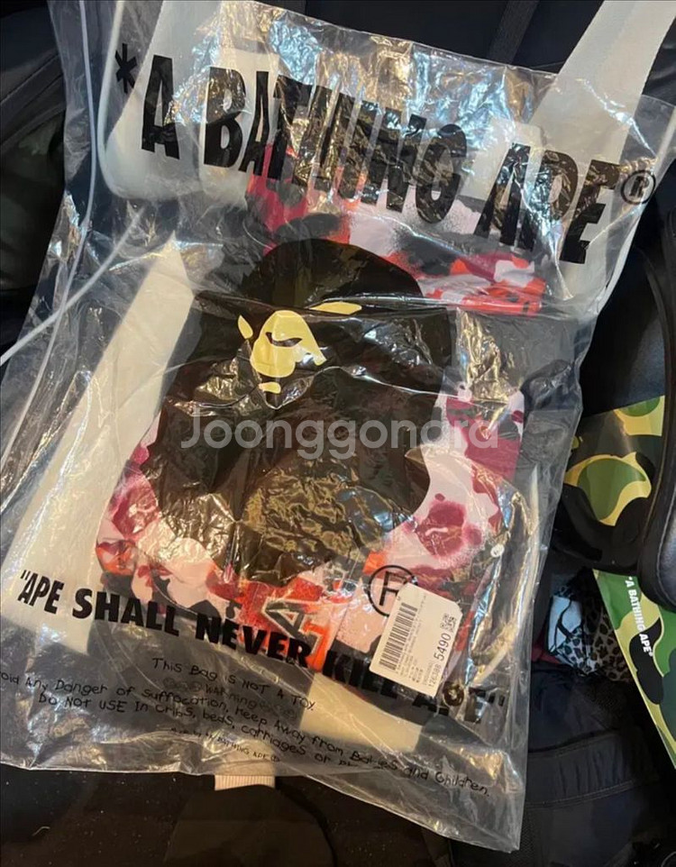 베이프 Bape 스노우보드 자켓 레드 카모 L 새제품--6