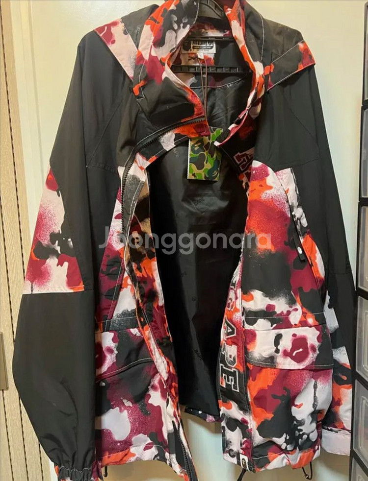 베이프 Bape 스노우보드 자켓 레드 카모 L 새제품--2