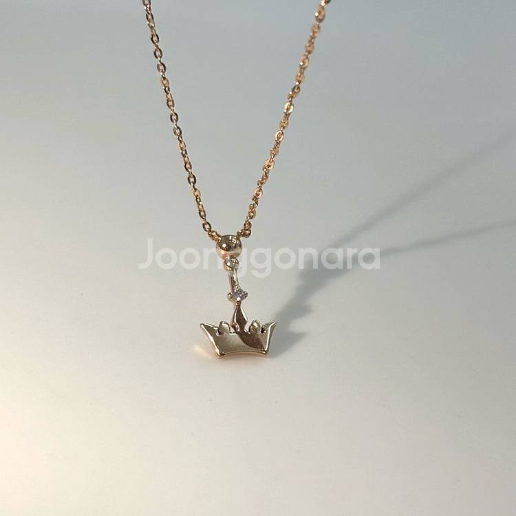 14k 왕관 목걸이--0