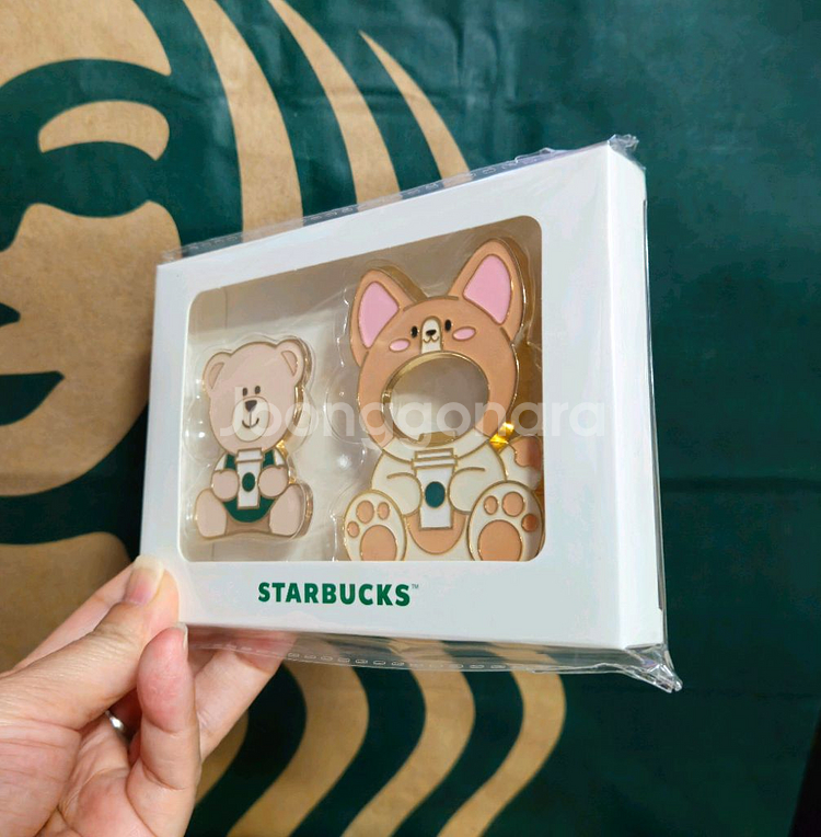 미개봉]스타벅스 강아지 베어리스타 오프너 마그넷 세트--3