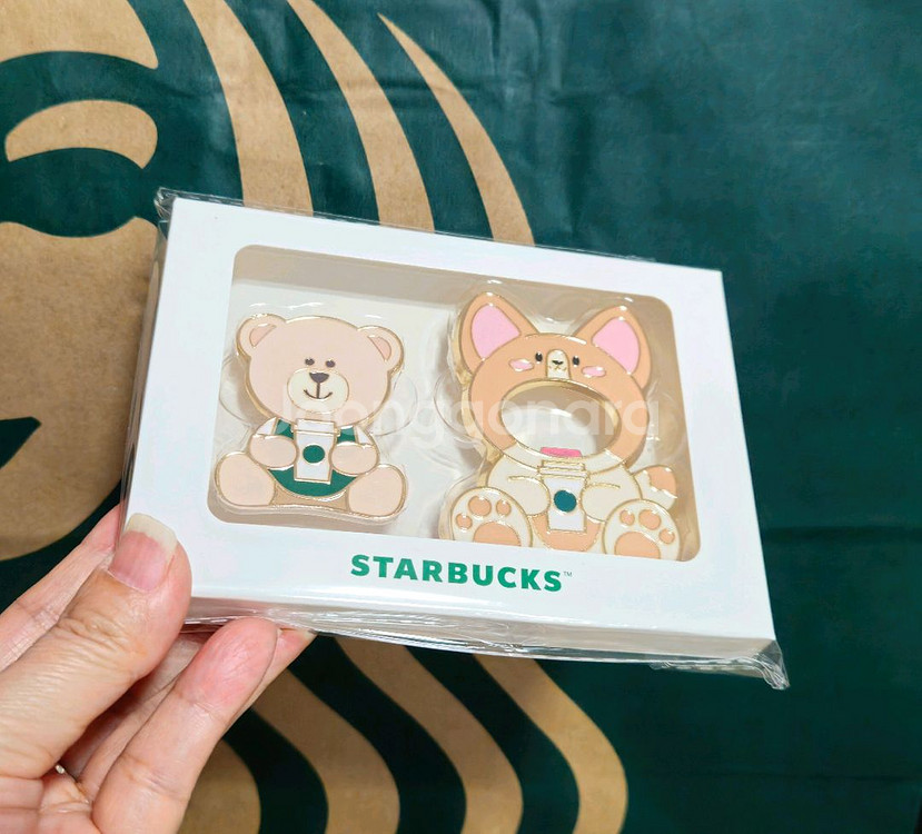 미개봉]스타벅스 강아지 베어리스타 오프너 마그넷 세트--1