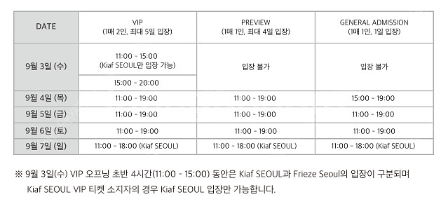 프리즈 키아프 vip 티켓 팝니다 frieze kiaf--2