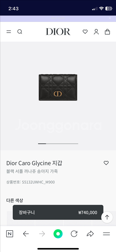디올 caro카드지갑--5