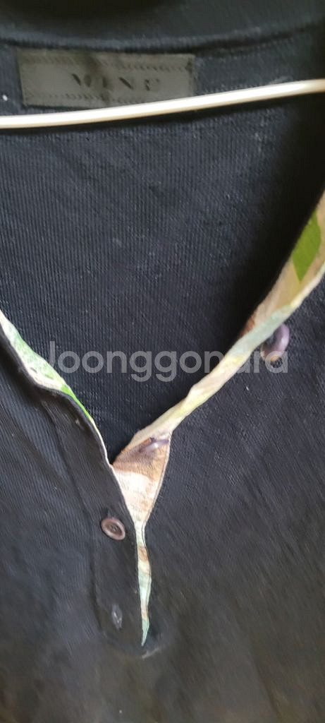 마인 실크배색 모 100 카라 니트--1