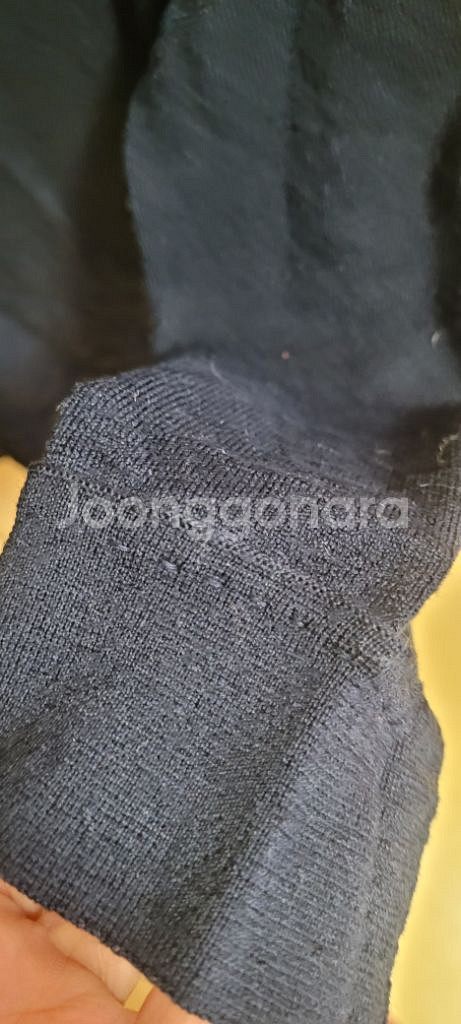 마인 실크배색 모 100 카라 니트--3