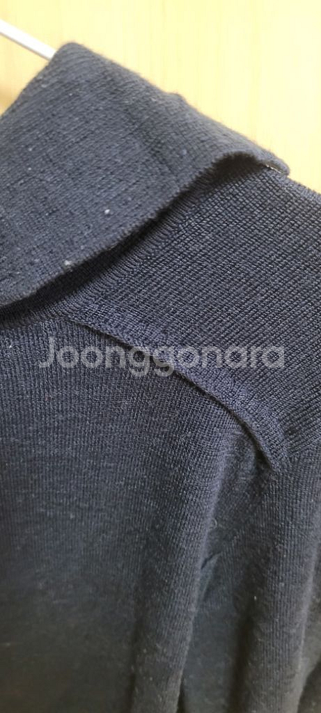 마인 실크배색 모 100 카라 니트--6