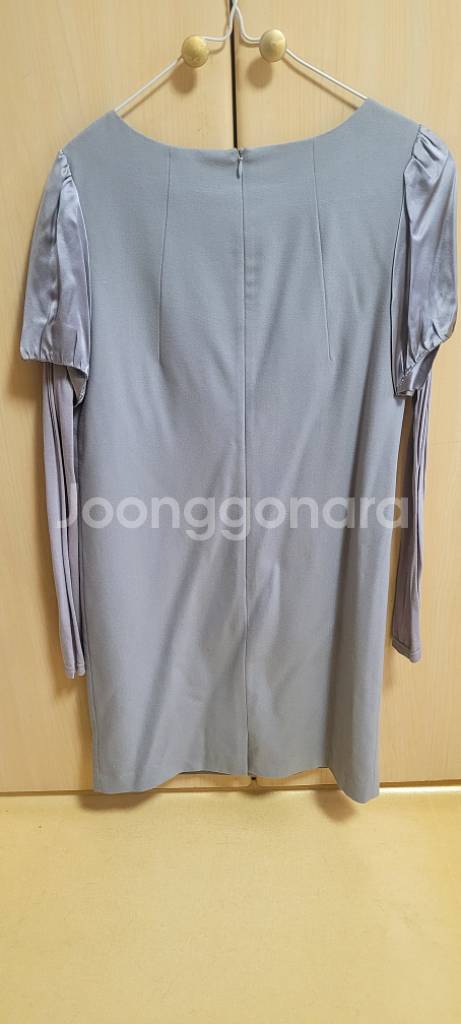 쥬크 회색 퍼프 소매 레이어드 원피스--3