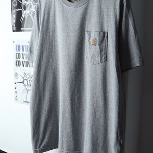 (L-2XL) 칼하트 반팔 티셔츠 그레이 포켓