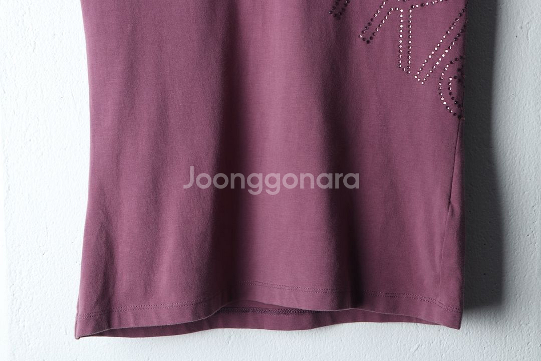 W(S) 캘빈클라인 반팔 티셔츠 퍼플 비즈 한정판--3