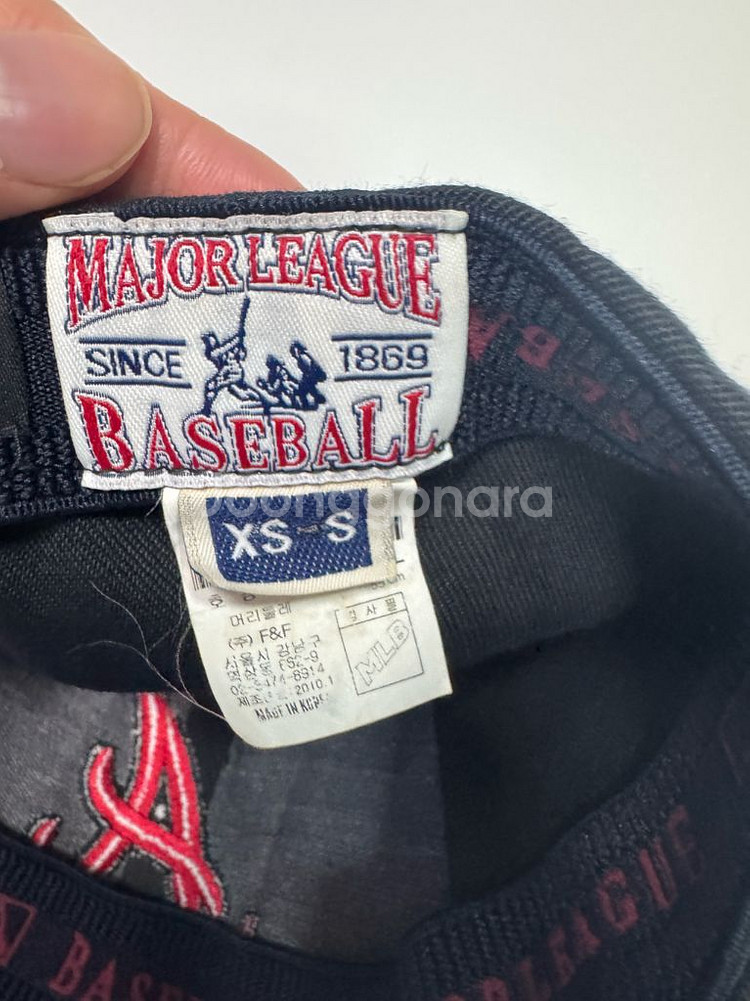 여성 MLB 애틀란타 y2k 올드스쿨 로고 자수 볼캡--2