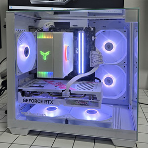 7500F, 5060ti 사각 큐브 화이트 어항PC