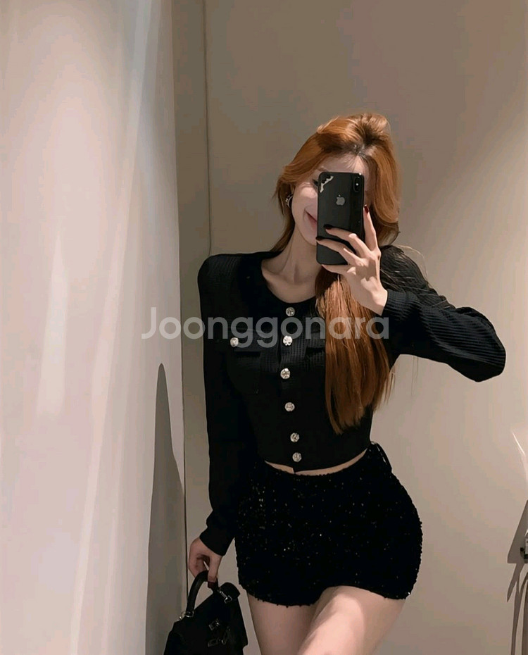 와플 포켓 큐빅 가디건--3