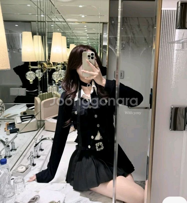 와플 포켓 큐빅 가디건--2