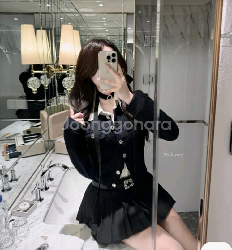 와플 포켓 큐빅 가디건--1