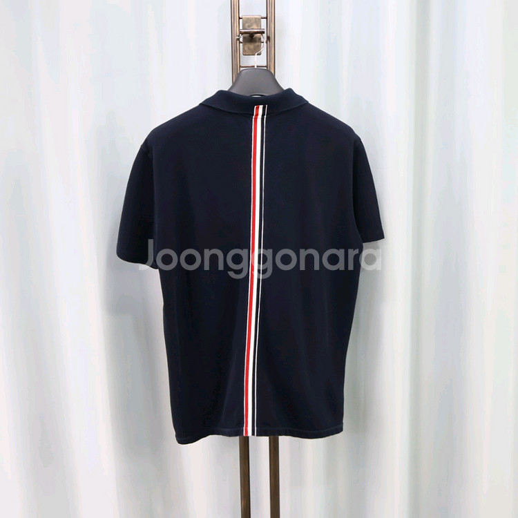 톰브라운 백삼선 네이비 카라 반팔 티셔츠 5/105--4