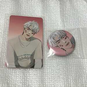 플레이브 Xblush 중국 잡지 매거진 캔뱃지+포토카드