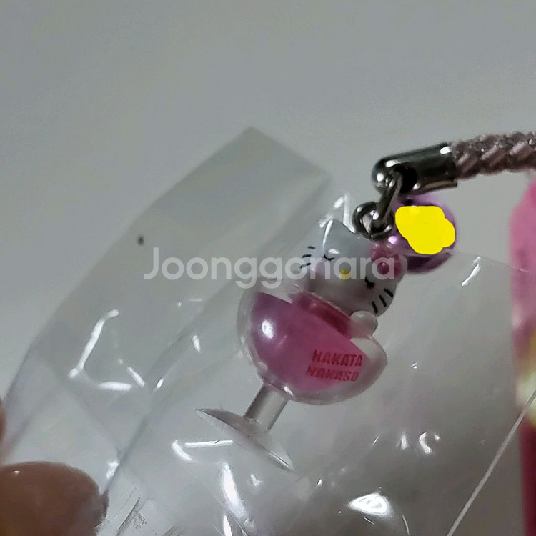 헬로키티 후쿠오카 나카스 한정 와인 키티 스트랩 고전--3