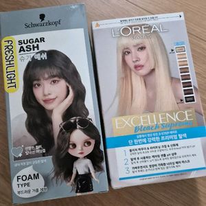 슈가애쉬 염색약 + 로레알 탈색약