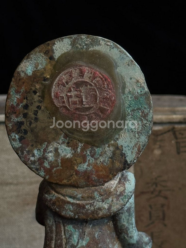 [골동품/불상] 장개석 피난박스 보관 금동 보살상--9