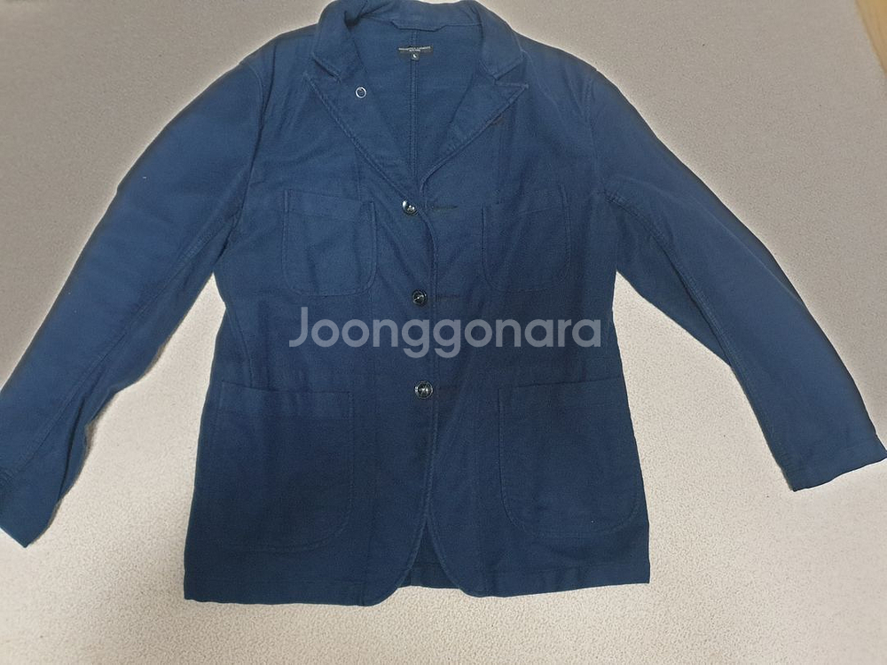 엔지니어드가먼츠 베드포드 자켓 몰스킨 네이비 라지사이즈--0