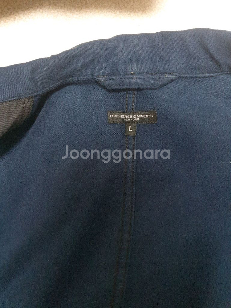엔지니어드가먼츠 베드포드 자켓 몰스킨 네이비 라지사이즈--6