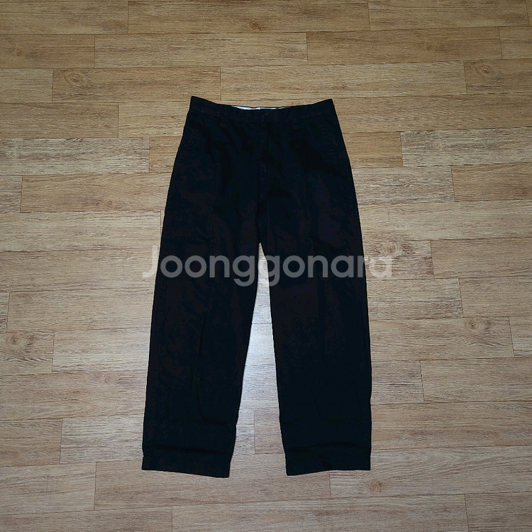 일본판 유니클로 와이드핏 치노팬츠 블랙 82cm(85)--0