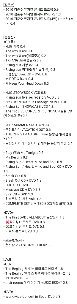 김준수 동방신기 JYJ DVD 앨범 CD 엠디 MD--0