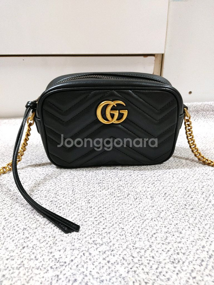 정품 구찌 GG 마몽 마몬트 마틀라세 미니 카메라백--1