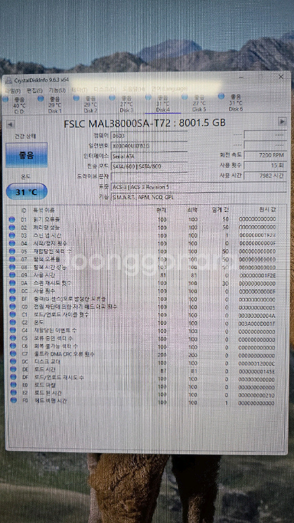 FFF HDD 8TB 나스 엔터프라이즈 8테라 하드--6