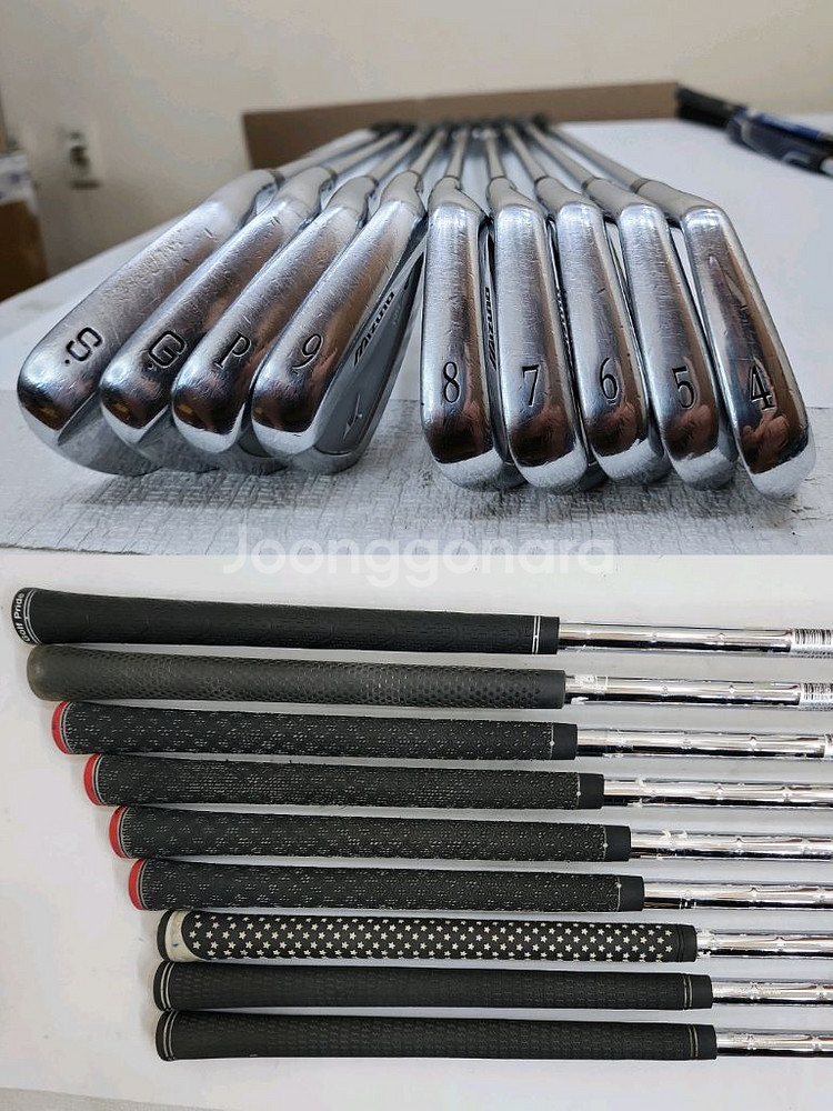 미즈노 경량스틸 아이언 등 남성용 중고골프채 풀세트--2