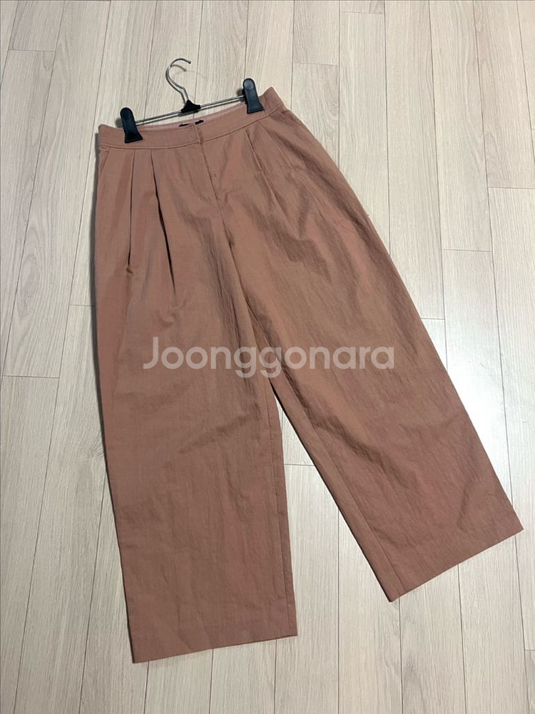 랑방컬렉션 바스락 코튼 핀턱 와이드 팬츠 바지 슬랙스--0