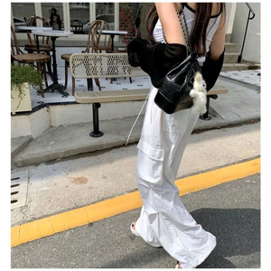 밑단 스트링 바스락 카고팬츠 수입의류