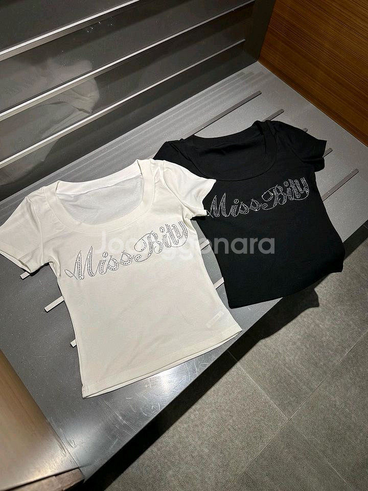 비즈 레터링 글램티 반팔티--8