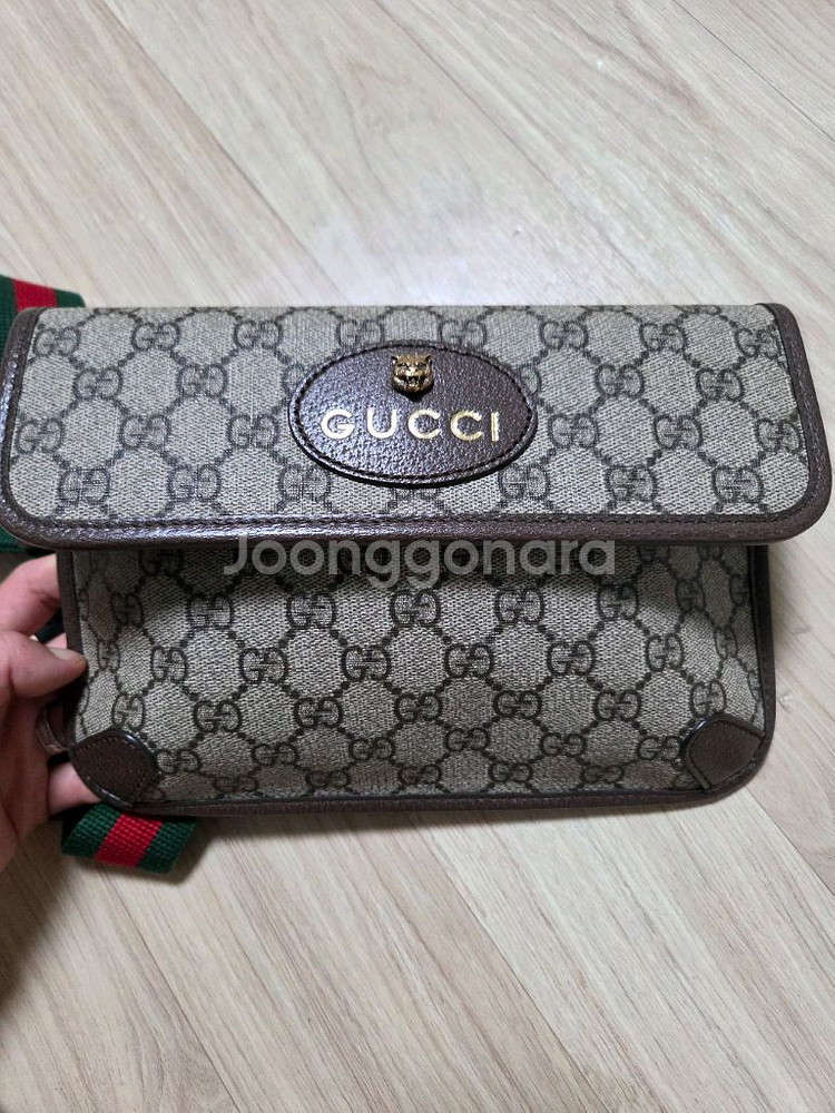 구찌 네오빈티지 GG 수프림 벨트백--0