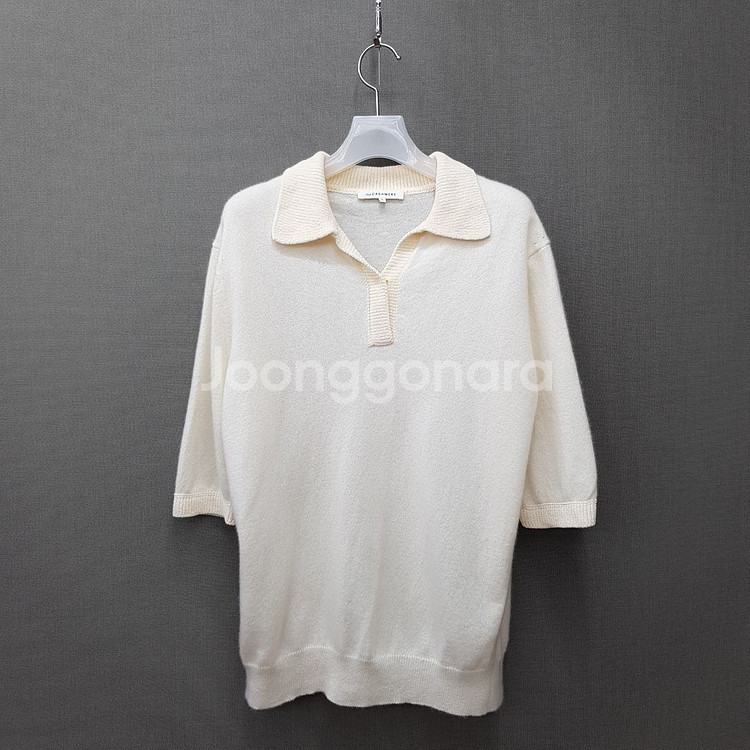 한섬 2021 더캐시미어 캐시미어 반팔니트 90--0