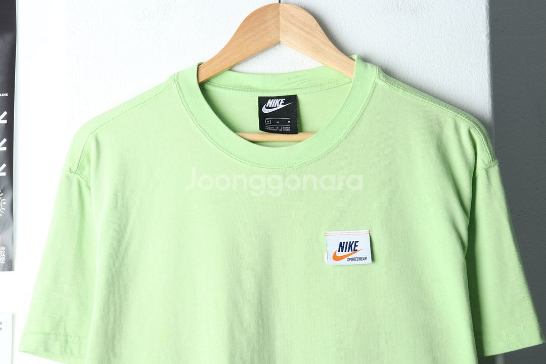 (M) 나이키 반팔 티셔츠 연그린 올드스쿨--2