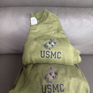 미해병대 맨투맨 USMC 상의 L, 하의 M 한벌