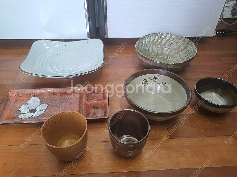 두껍고 예쁜 도자기그릇 일괄--5