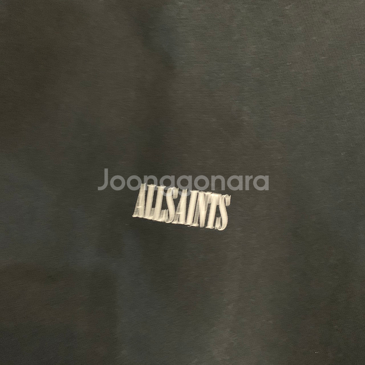 S 올세인츠 로고 프린팅 오버핏 후드티--3