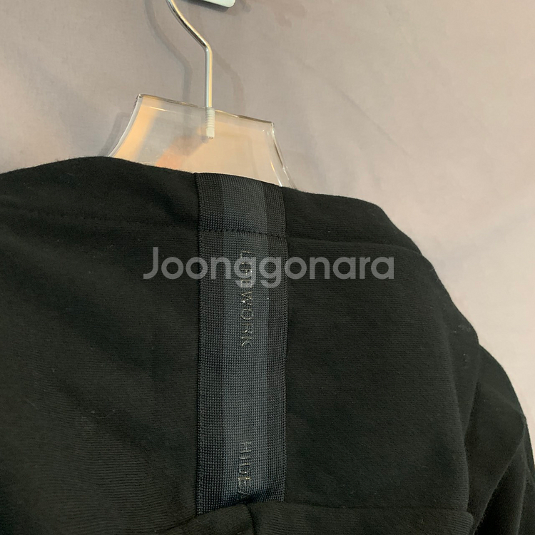 라이프워크 슬릿 레이어드 뒷트임 프린팅 오버핏 후드티--2