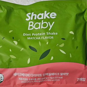 쉐이크베이비 단백질쉐이크 말차맛 40g 7포 스위치온