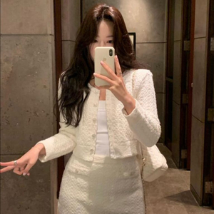 샵시예 siye 샤샤 트위드 셋업 아이보리