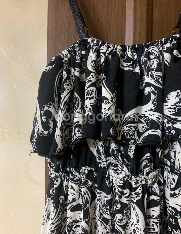 자수 비치 원피스 수영복 커버업 휴양지룩--1