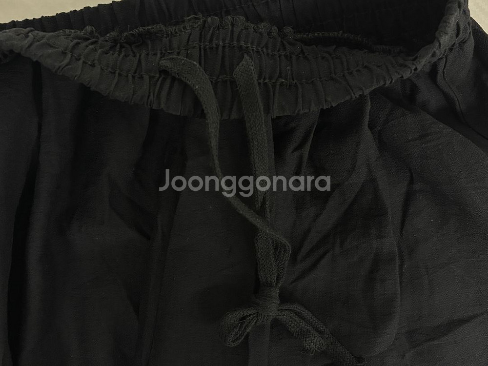 쏠라 린넨 투턱 밴딩 와이드 팬츠--5