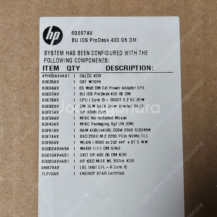 HP prodesk 400 Desktop mini G5--2